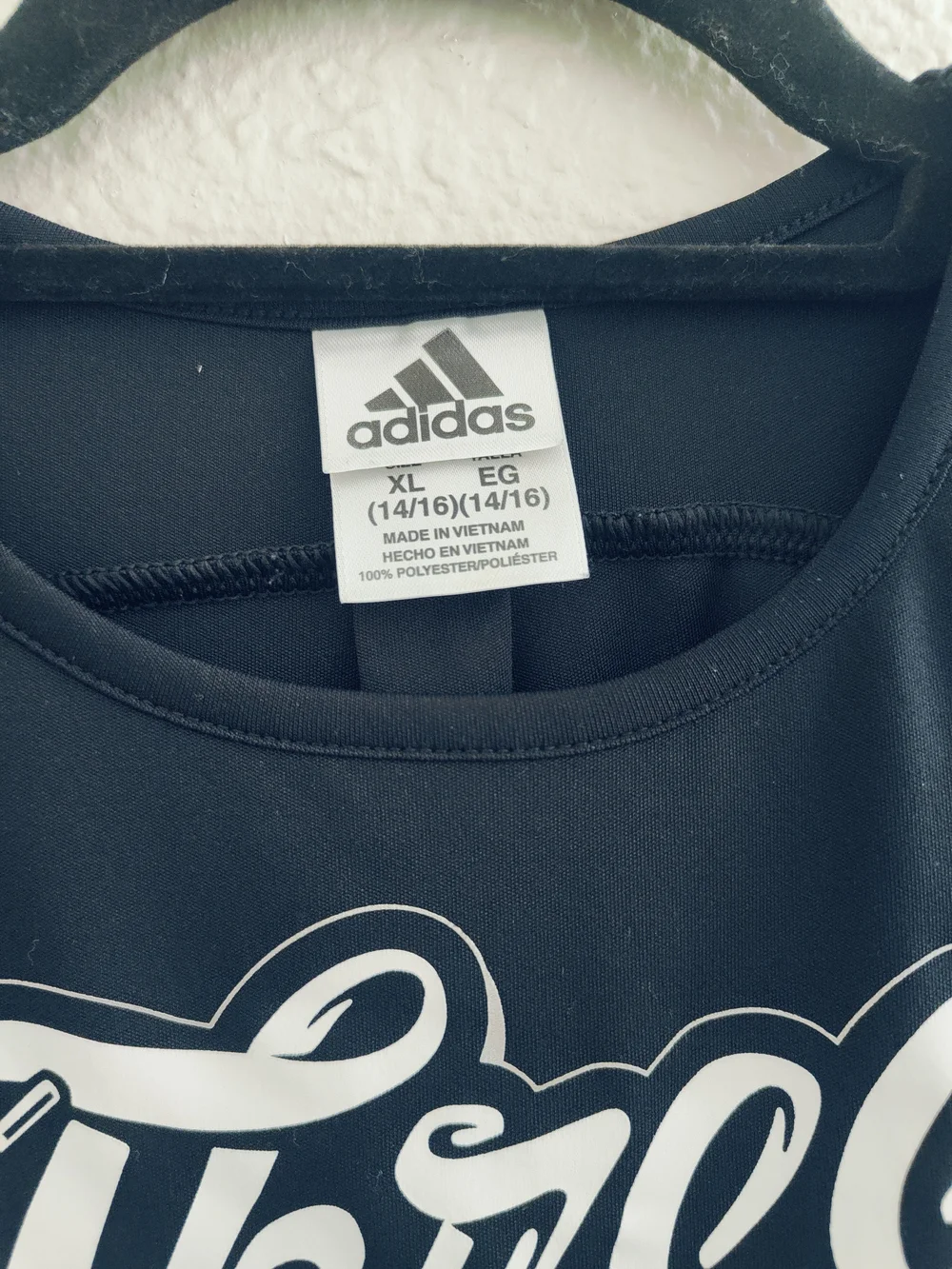 Adidas Girls Black 'Three Stripe Life' Graphic Tee